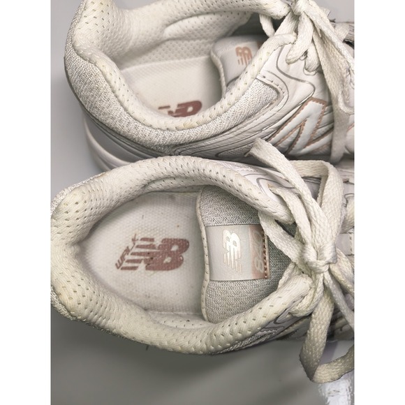 NEW BALANCE 840 Women's Sz 8 White & Rose Gold Walking Athletic Comfort Shoes - Picture 6 of 9